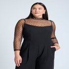 Mesh Turtleneck Jumpsuit image number null