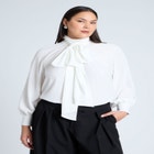 Dramatic Neck-Tie Blouse image number null