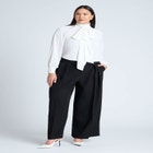 Dramatic Neck-Tie Blouse image number null