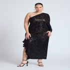 Sequin Lace Maxi Dress image number null