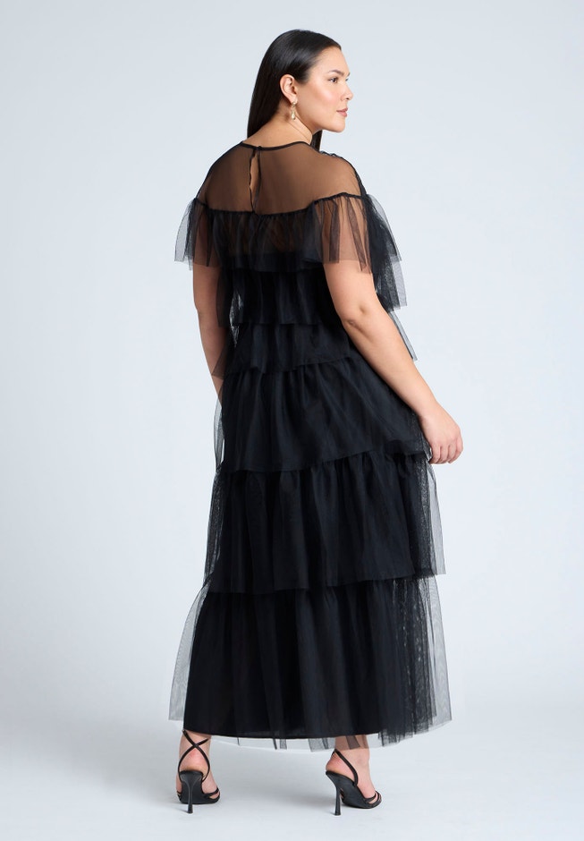 Ruffle Tulle Maxi Dress image number 2
