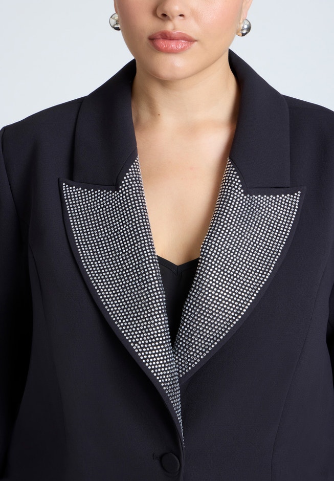 Embellished Lapel Oversized Blazer image number 4