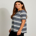 Stretch Knit Boatneck Swing Tunic image number null