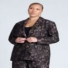 Contrast Lining Lace Blazer image number null