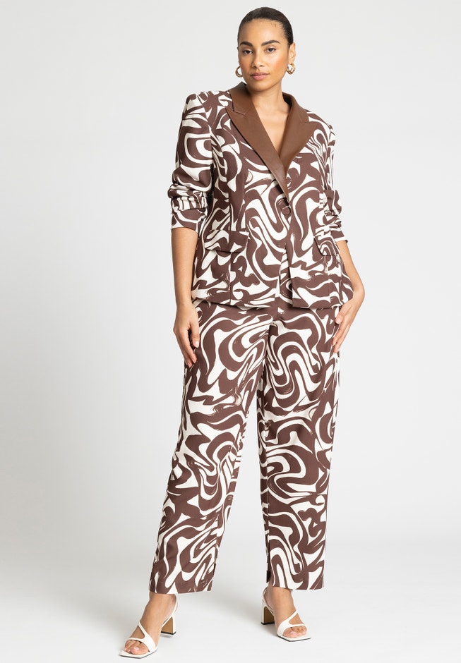 Straight Leg Trouser With Hem Slit image number null