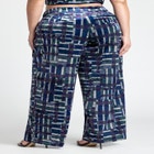 Printed Velvet Wide Leg Trouser image number null
