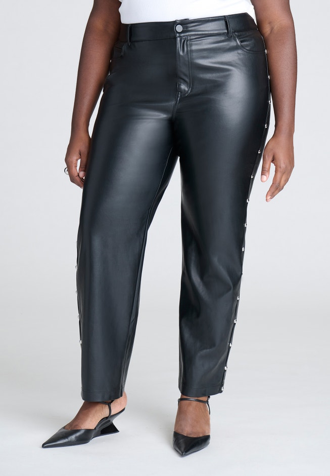 Studded Faux Leather Pant image number 1