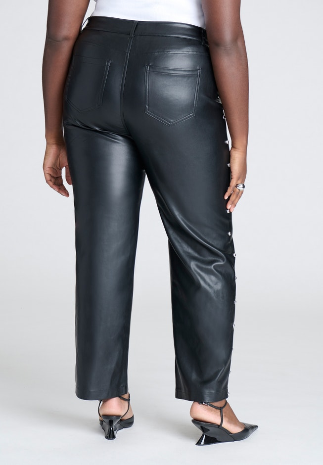 Studded Faux Leather Pant image number 3