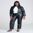 Studded Faux Leather Pant image number null