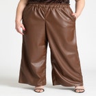Wide Leg Leather Pants image number null