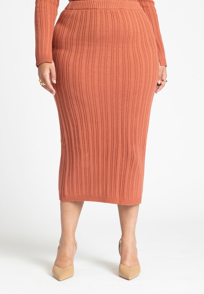 Midi Knit Sweater Skirt image number 1