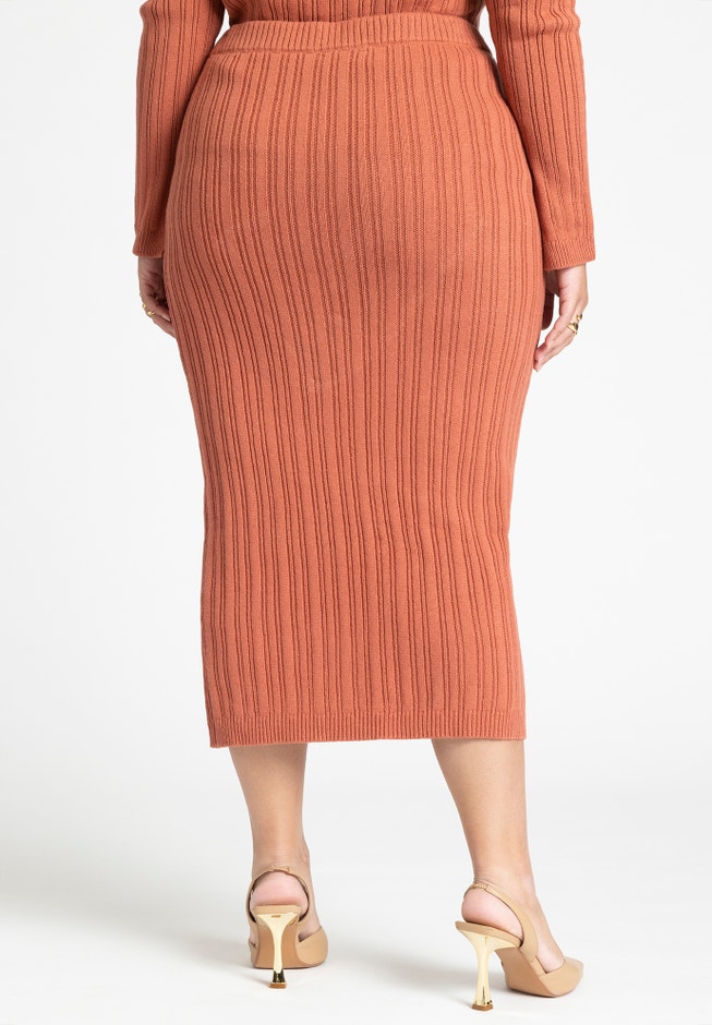 Midi Knit Sweater Skirt image number 2