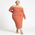 Midi Knit Sweater Skirt image number null