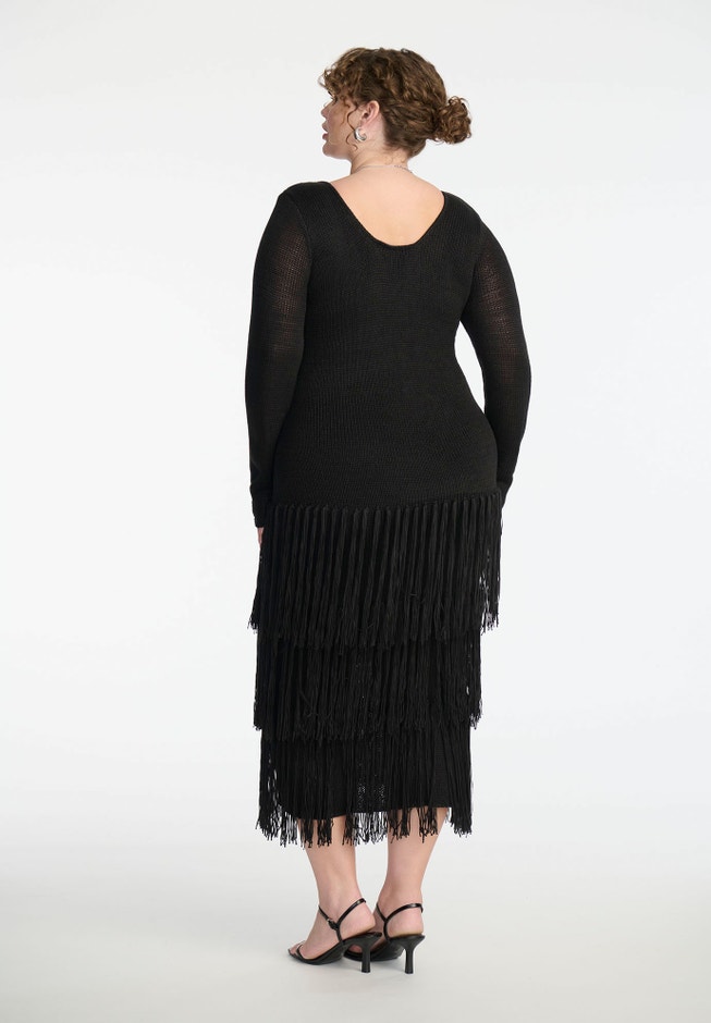 Fringe Dress With Sleeves image number 1