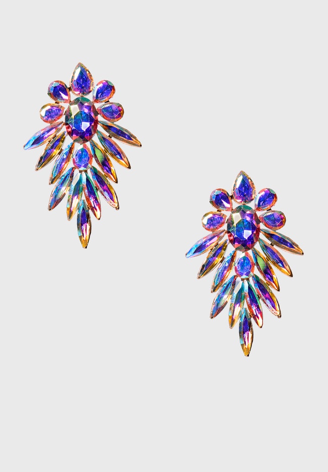 Crystal Spray Post Earrings image number null