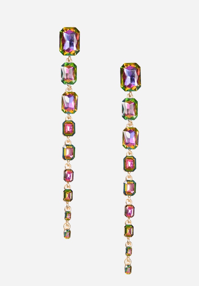 Metal Rainbow Ab Post Earring image number null