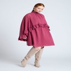 Cape Ruffle Mini Dress image number null