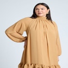 Ruffle Oversized Trapeze Maxi Dress image number null