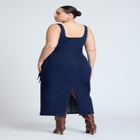 Tie Detail Denim Midi Dress image number null