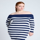 Stripe Overlay Dress image number null