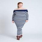 Stripe Overlay Dress image number null