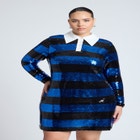 Striped Sequin Mini With Collar image number null