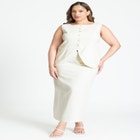 Square Neck Scoop Hem Vest image number null