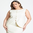 Square Neck Scoop Hem Vest image number null