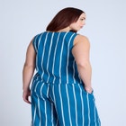 Linen-Blend Dainty Tie Vest Top image number null