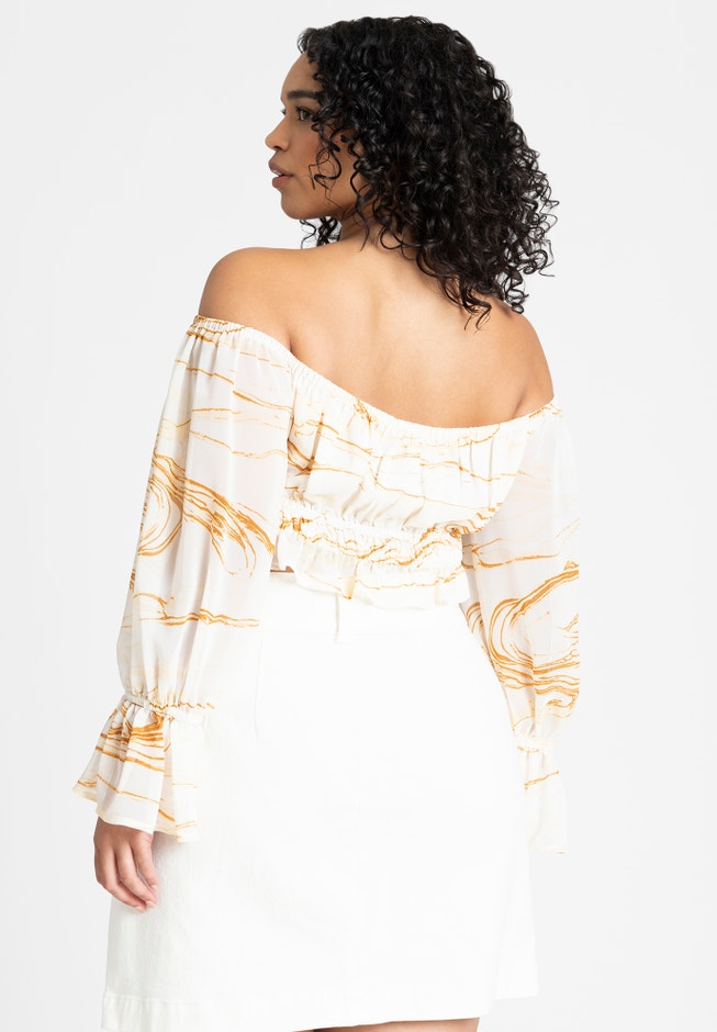 Off The Shoulder Ruched Top image number 2