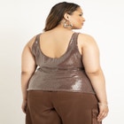 Sheer Sequin Tank image number null