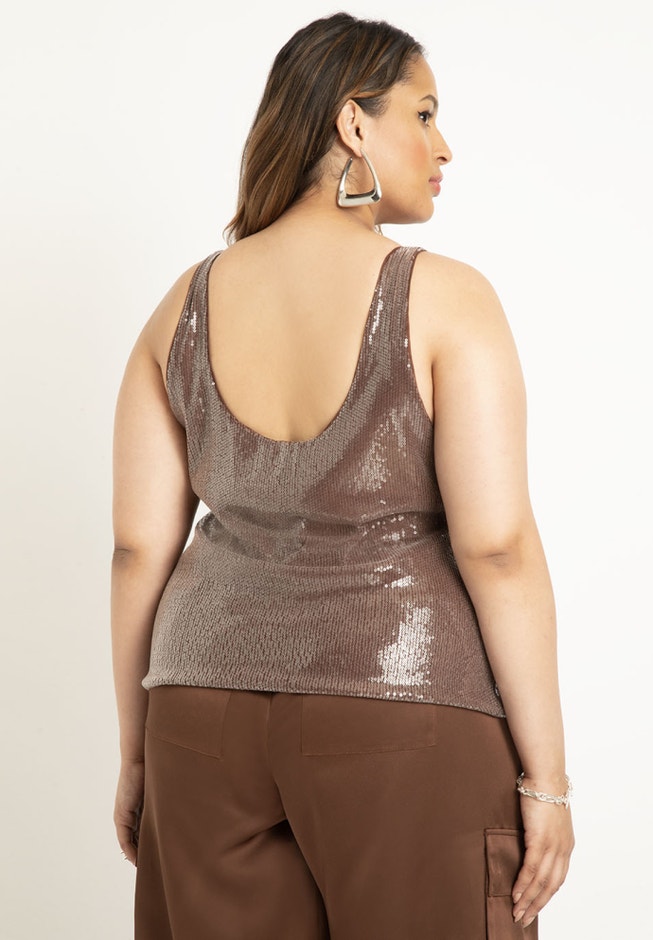 Sheer Sequin Tank image number 1