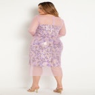 Sequin Dress With Sheer Layer image number null