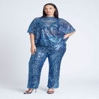 Sequin Open Mesh Straight Leg Pant image number null