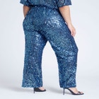 Sequin Open Mesh Straight Leg Pant image number null