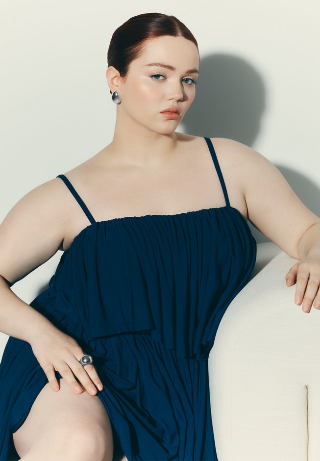 Ruffled Bandeau Top image number null
