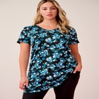 Plus Size Ultimate Cotton V-Neck Short Sleeve Tunic image number null