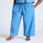 Easy Wide Leg Linen Pant image number null