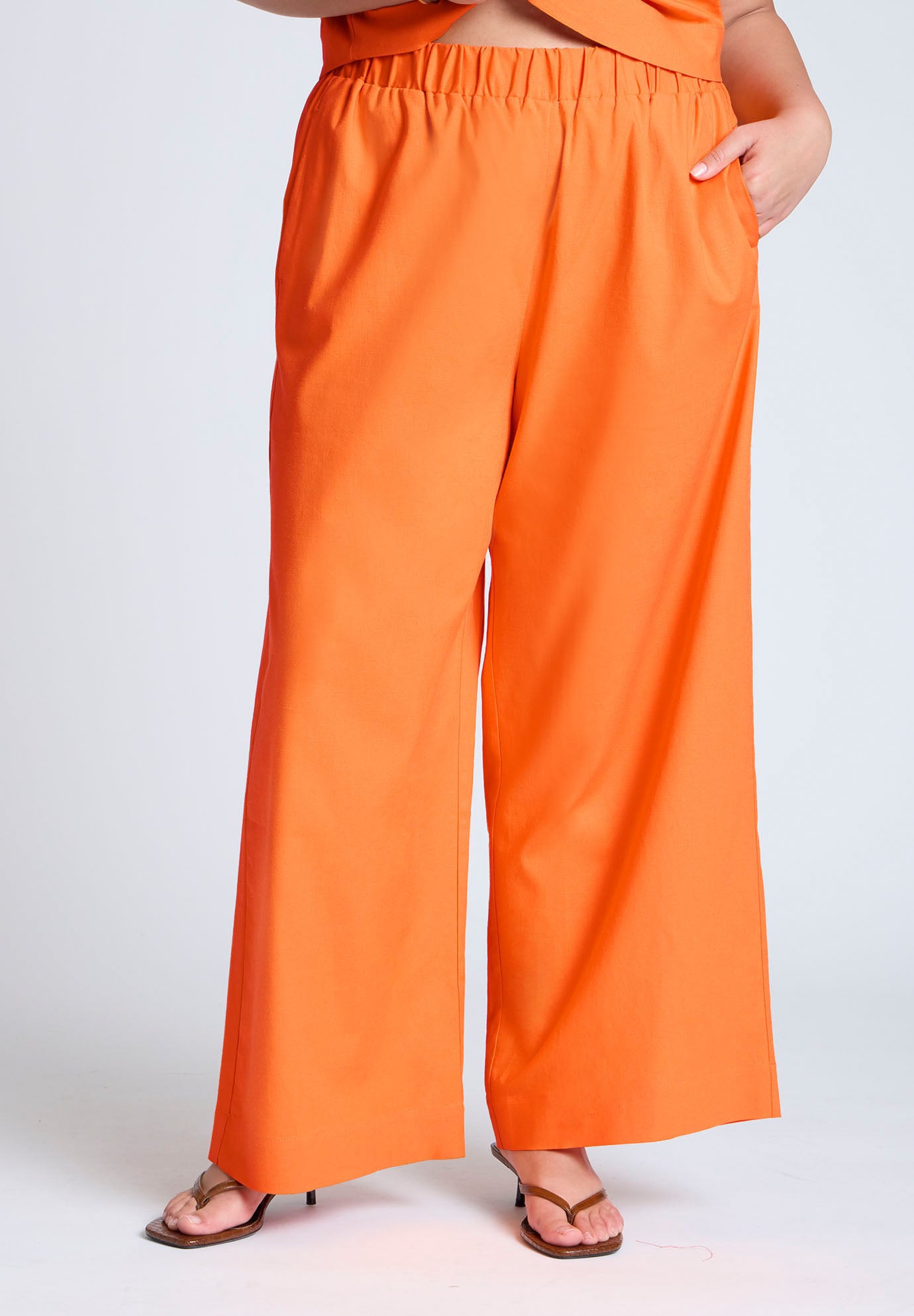 Easy Wide Leg Linen Pant image number 1