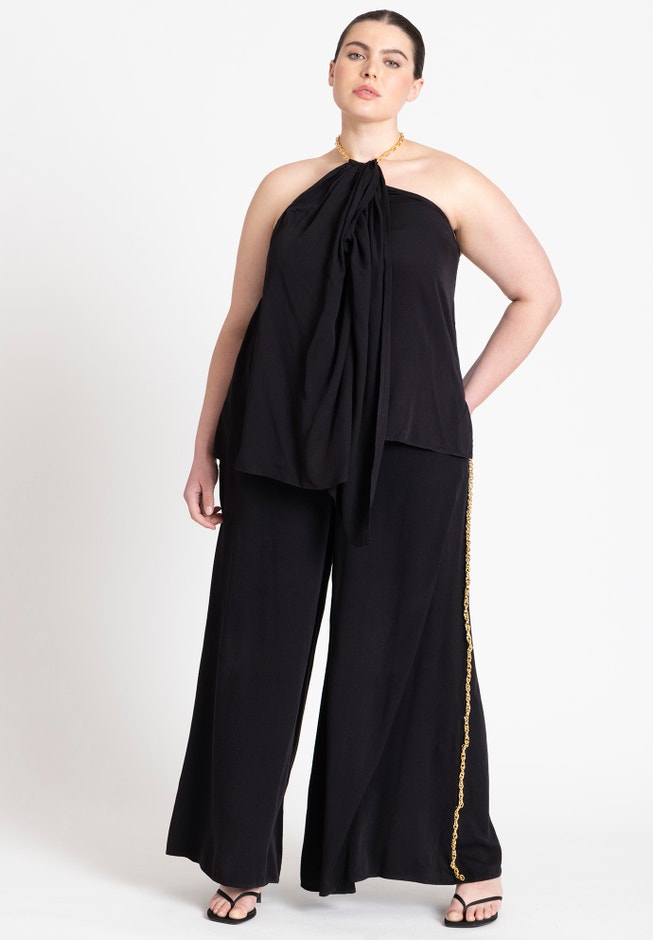 Chain Detail Wide Leg Pant image number 1