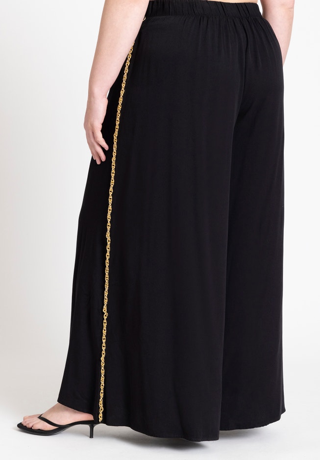 Chain Detail Wide Leg Pant image number 3