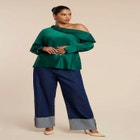 Asym Foldover Blouse image number null