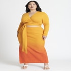 Ombre Knitted Maxi Skirt image number null