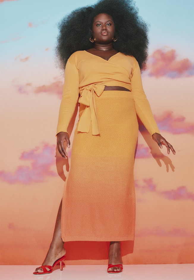 Ombre Knitted Maxi Skirt image number 0