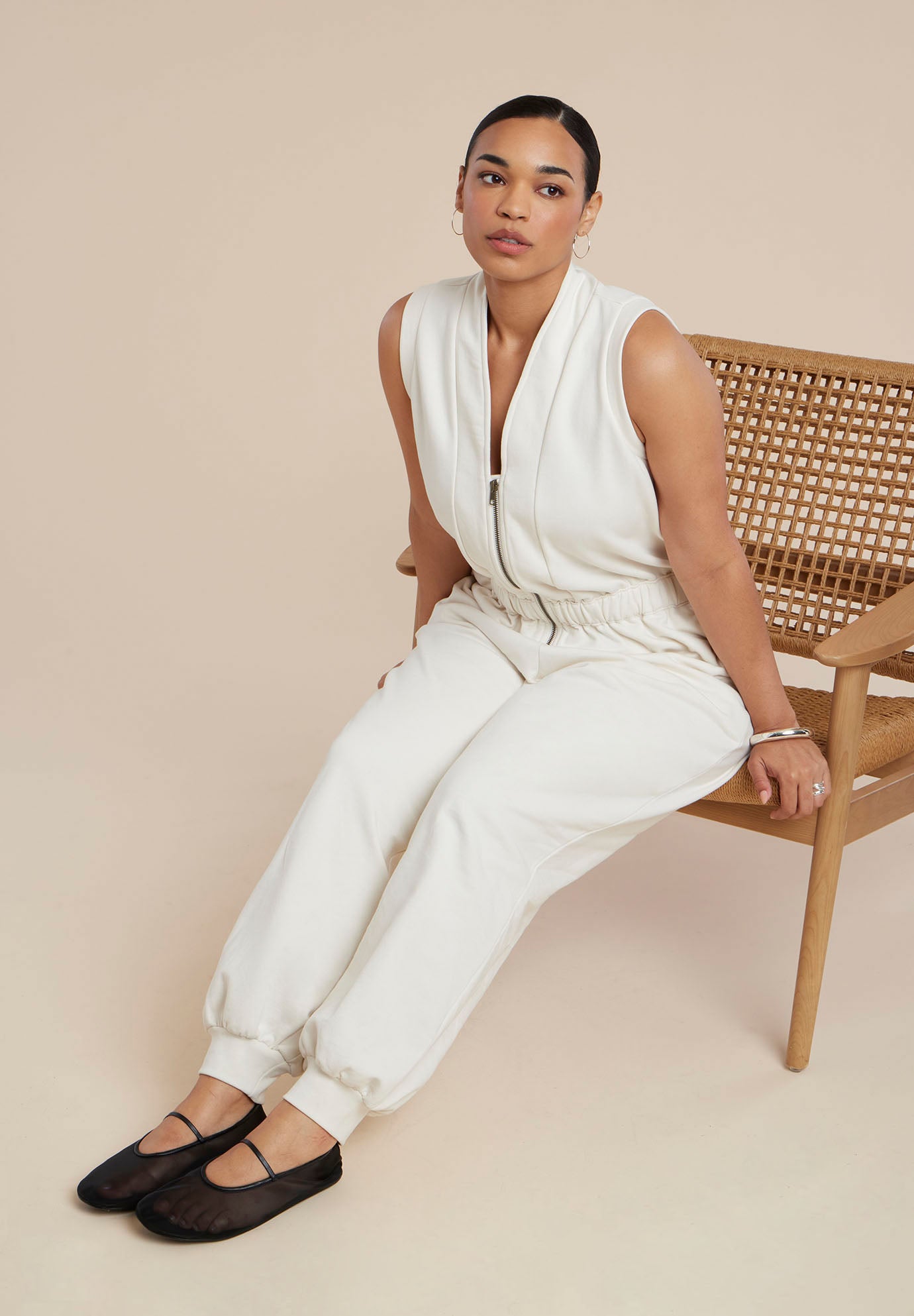  Sleeveless Knit Jumpsuit image number 0