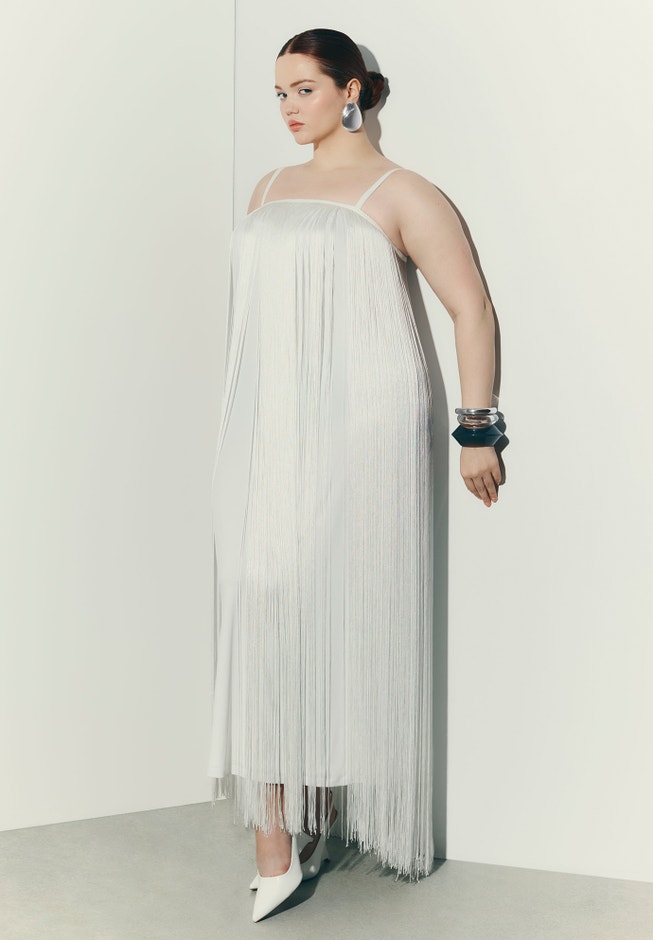Fringe Maxi Dress image number null