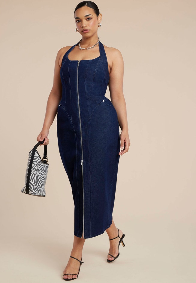 Denim Corset Dress image number 1