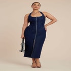 Denim Corset Dress image number null