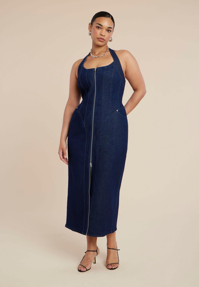 Denim Corset Dress image number 5