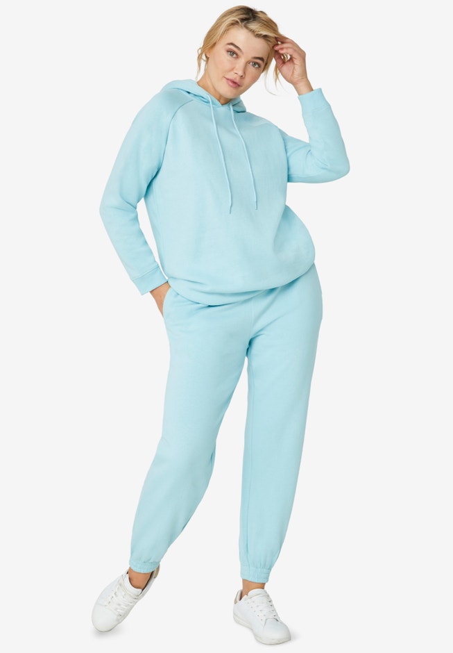 Hooded Fleece Boxy Sweatshirt image number 0